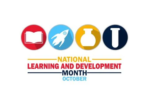 National Learning And Development Month, background Stock-Illustration
