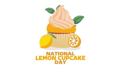 National Lemon Cupcake Day Stock Footage 312541243