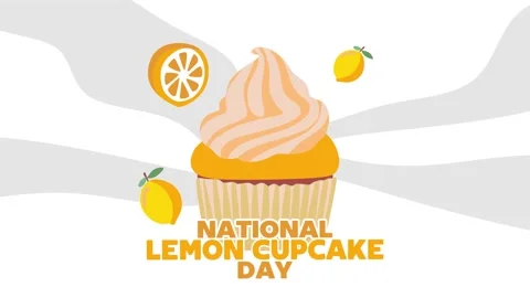 National Lemon Cupcake Day Stock Footage 312541253