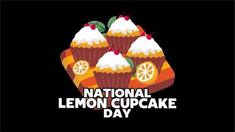 National Lemon Cupcake Day Stock Footage 312541255