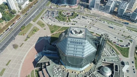 The National Library of Belarus Stock Footage 98207806