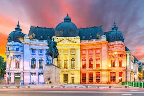 The National Library, Bucharest Stock Photos