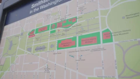 National Mall map in Washington, D.C United States nature landmark Stock Footage 320074469