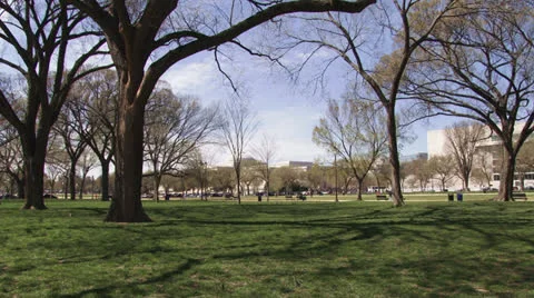The National Mall in springtime, Washington DC 스톡 동영상 24615330