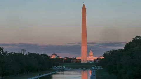 The National Mall at sunset Stock Footage 141194300