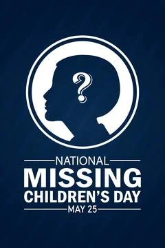 National Missing Children's Day, background Stock Illustration