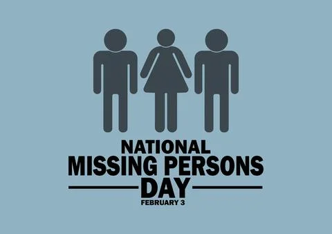 National Missing Persons Day 스톡 일러스트