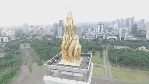 National Monument in Jakarta Stock Footage