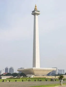 National Monument of Jakarta in Java the National Monument in Jakarta, the... Fotos Stock