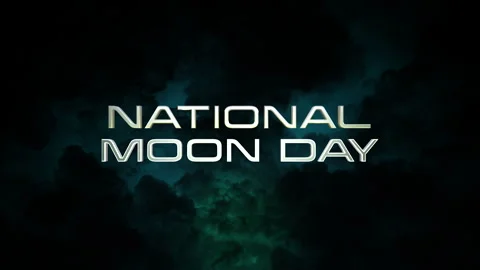 National Moon Day with light of stars an... | Stock Video | Pond5