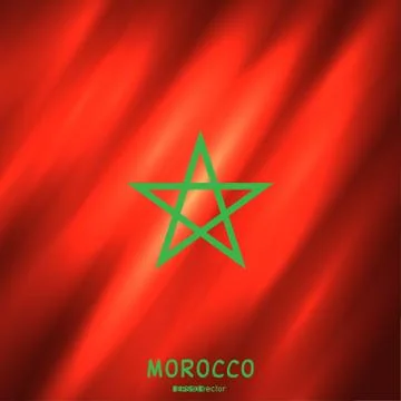 National Morocco flag background Stock Illustration