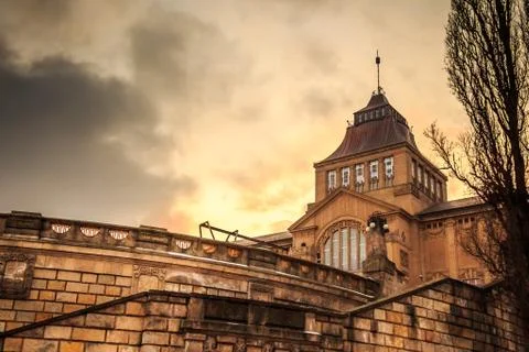 National Museum at sunset Stock Photos