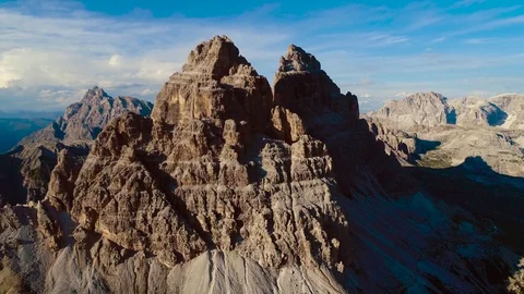 National Nature Park Tre Cime In the Dolomites Alps. Beautiful nature of Ital Stock Footage