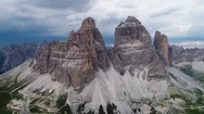 National Nature Park Tre Cime In The Dolomites Alps. Beautiful Nature Of Italy Stock Footage