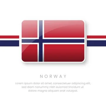 National Norway Flag.Vector Norway Button Flag. Realistic National Flag Des.. Stock Illustration