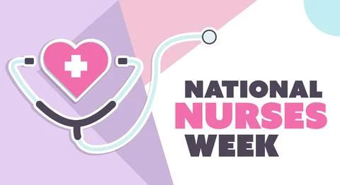 National nurses week flat design. Background template for annual greetings .. Stock Illustration