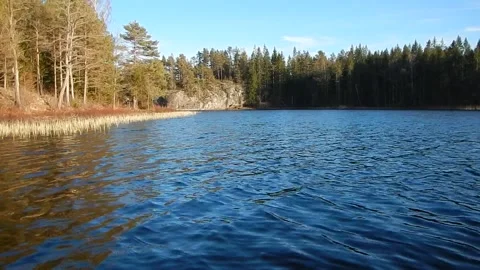 National park close to Fjällbacka in Sweden Stock Footage