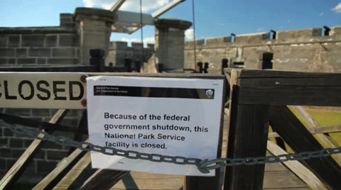 National park shutdown Video stock 34449209