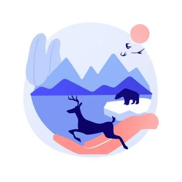 National parks creation abstract concept vector illustration. Stockillustratie