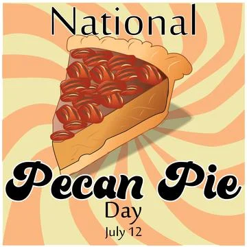 National Pecan Pie Day Sign Vector Illustration Stock Illustration