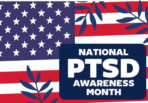 National post traumatic stress disorder awareness month Stock Illustration