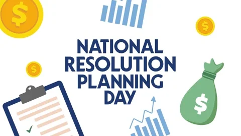 National Resolution Planning Day for better planning Video stock 335343476