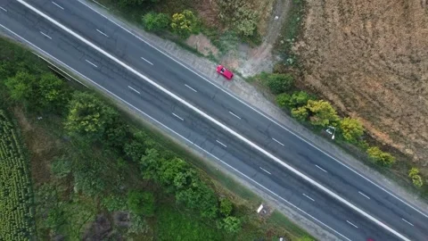 National Road top down Stock Footage 199452524