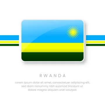 National Rwanda Flag.Vector Rwanda Button Flag. Realistic National Flag Des.. Stock Illustration