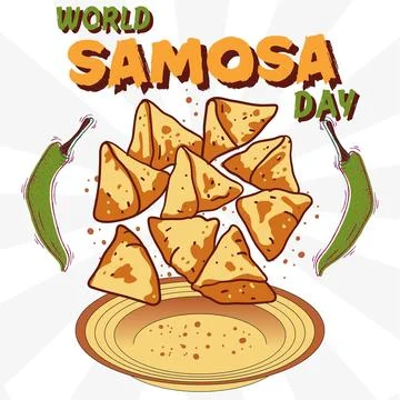 National Samosa Day Stock Illustration