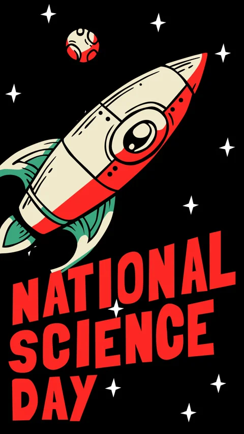 National Science Day Rocket Launch Space Exploration Theme Stock-Footage 331862375