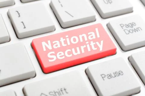 National security on keyboard Stock Illustration