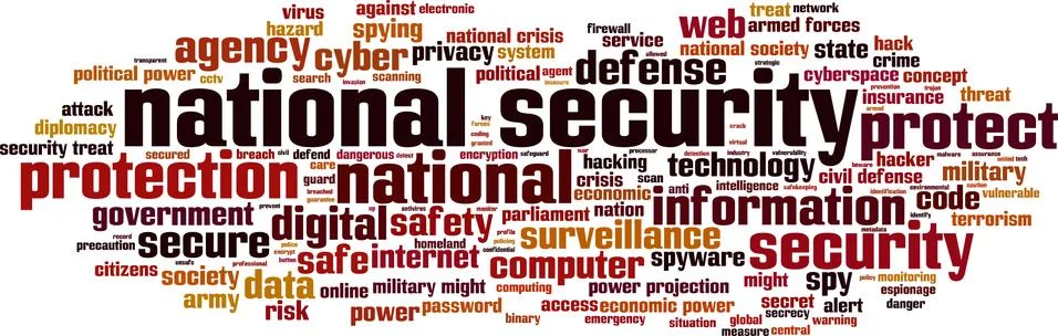 National security word cloud Stock Illustration
