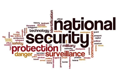 National security word cloud Stock Illustration