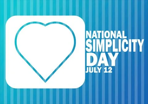 National Simplicity Day Stock-Illustration
