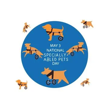 National Specially-Able Pets Day Stock Illustration