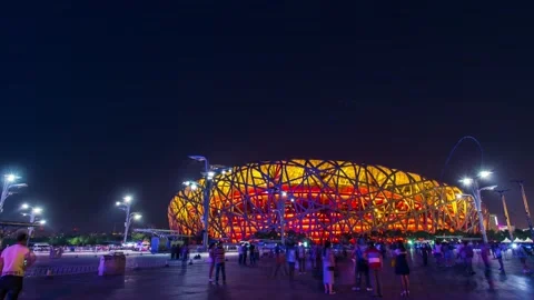 National Stadium Stock Footage 163500955