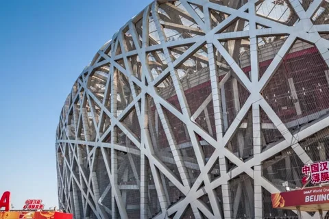 National Stadium Stock Footage 163634266