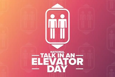 National Talk In An Elevator Day. Holiday concept. Template for background Stock Illustration