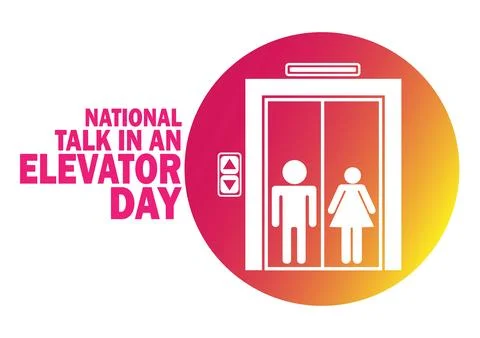 National Talk In An Elevator Day 스톡 일러스트