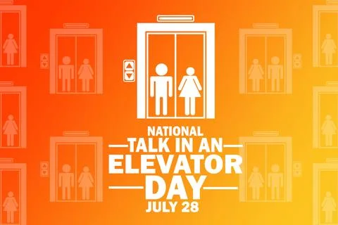 National Talk In An Elevator Day Vector illustration Illustrazione stock