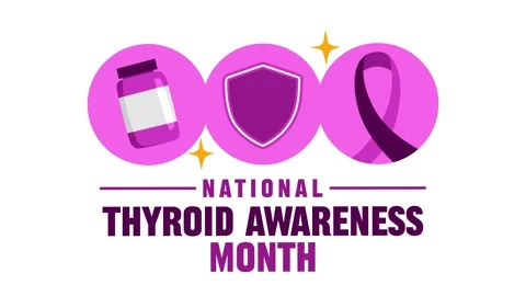 National Thyroid Awareness Month for better health for everyone Vídeo Stock 337757622