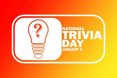 National Trivia Day Stock Illustration