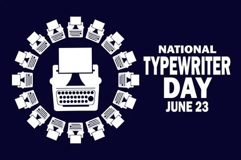 National Typewriter Day Vector Template Design Illustration Stockillustratie