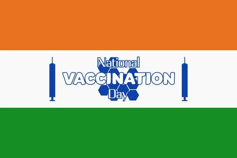 National Vaccination Day vector poster design Stock Illustration