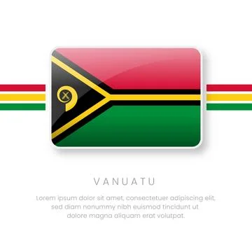 National Vanuatu Flag.Vector Vanuatu Button Flag. Realistic National Flag D.. Stock Illustration