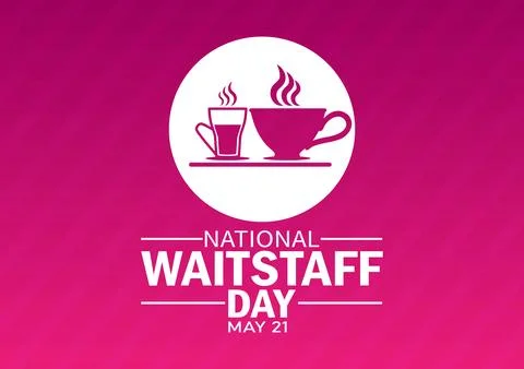 National Waitstaff Day Illustrazione stock
