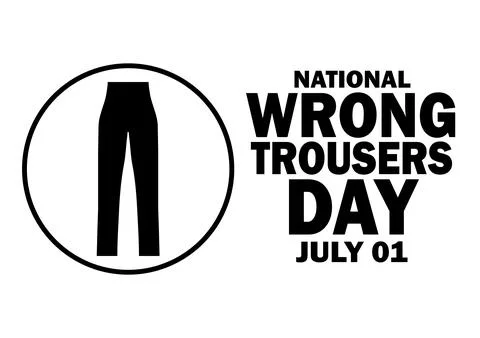 National Wrong Trousers Day Stock Illustration