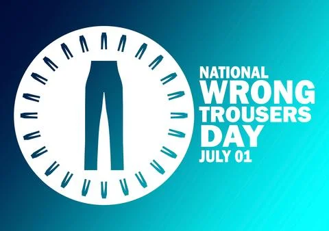 National Wrong Trousers Day Vector illustration イラスト素材