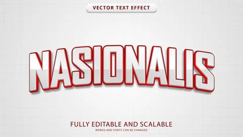 Nationalist text effect editable eps file Stock Illustration