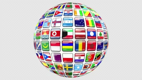 Nations Globe 4K Looped Video stock 165530694